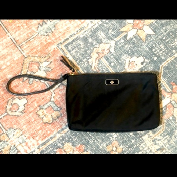 KATE SPADE Vintage Nylon Wristlet/ Clutch Bag Black Classic - Picture 3 of 13